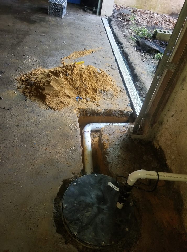 Plumbing tools and fittings on a job