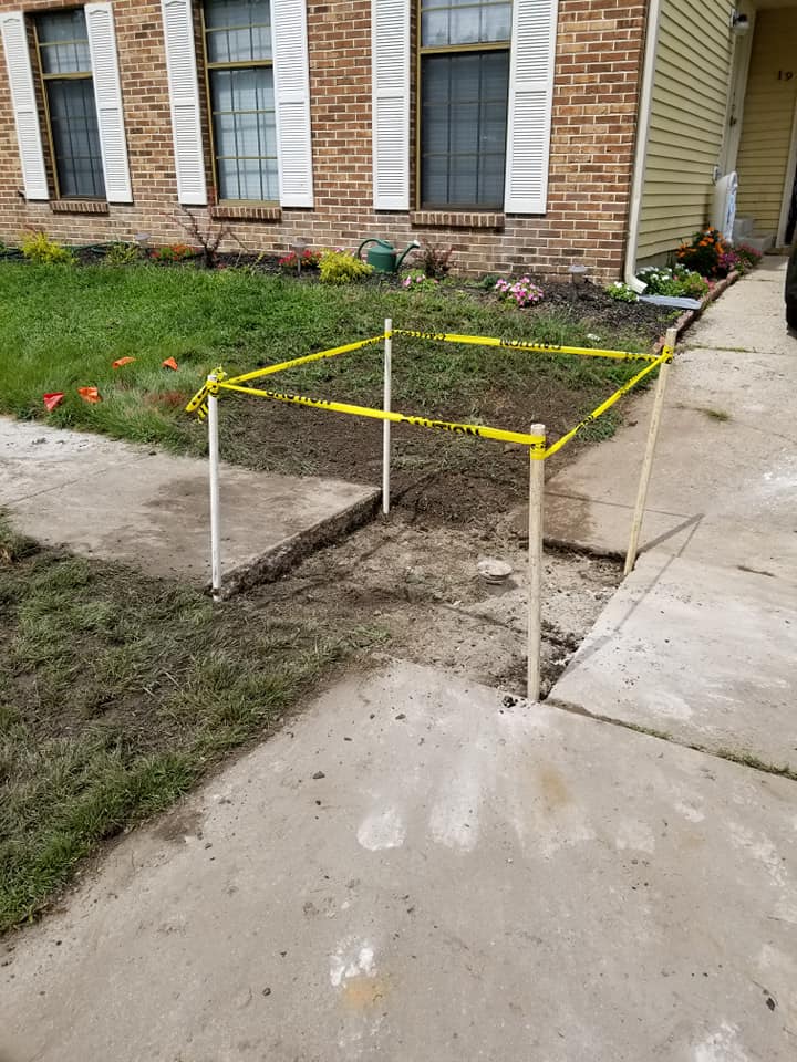 Basement plumbing rough-in in progress